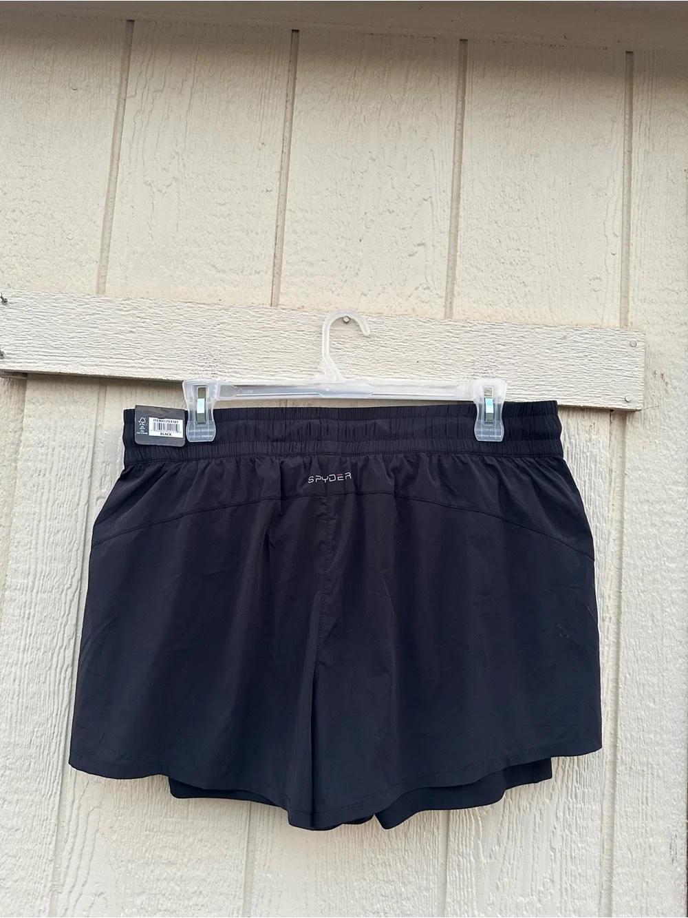 Spyder Active Women's Lined Short Size XL Black Inner Short, Cell Phone Pockets